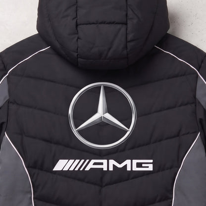 Close-up of the star and AMG badge on the back