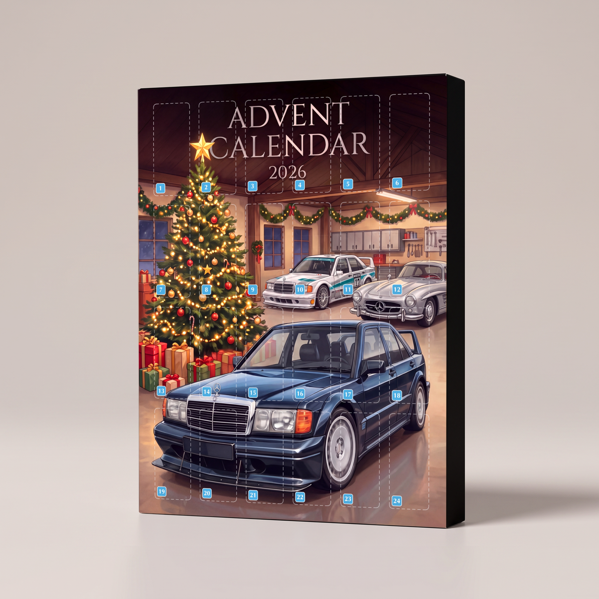 The 2026 advent calendar box, front view