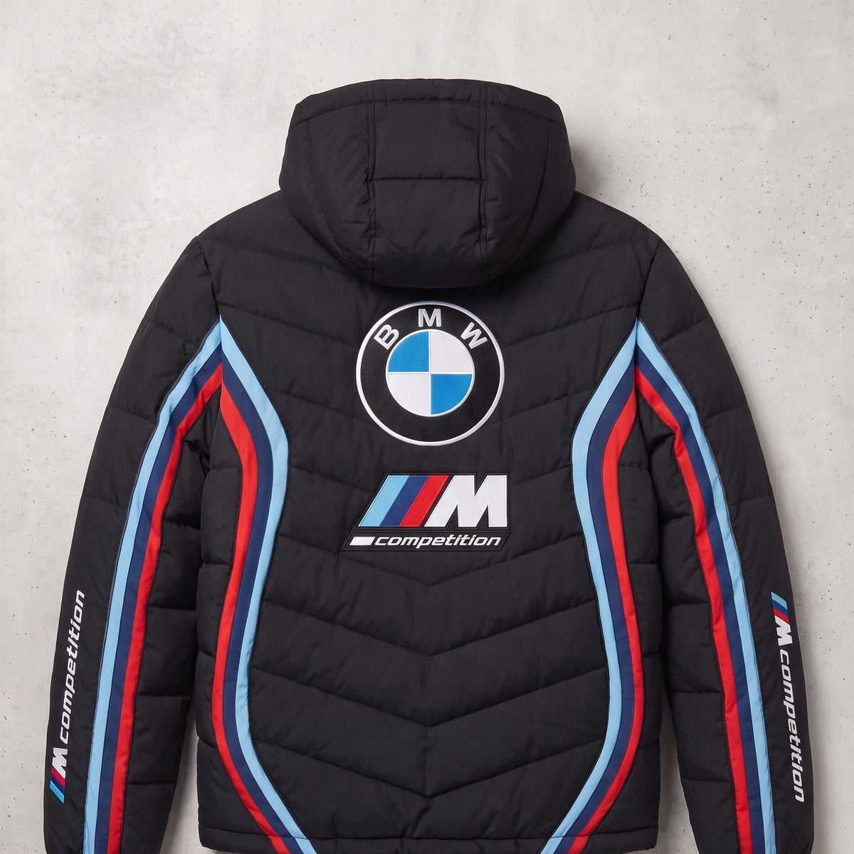 BMW M edition heated puffer jacket, back